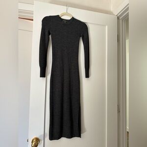 express knit sweater dress in charcoal gray NWOT